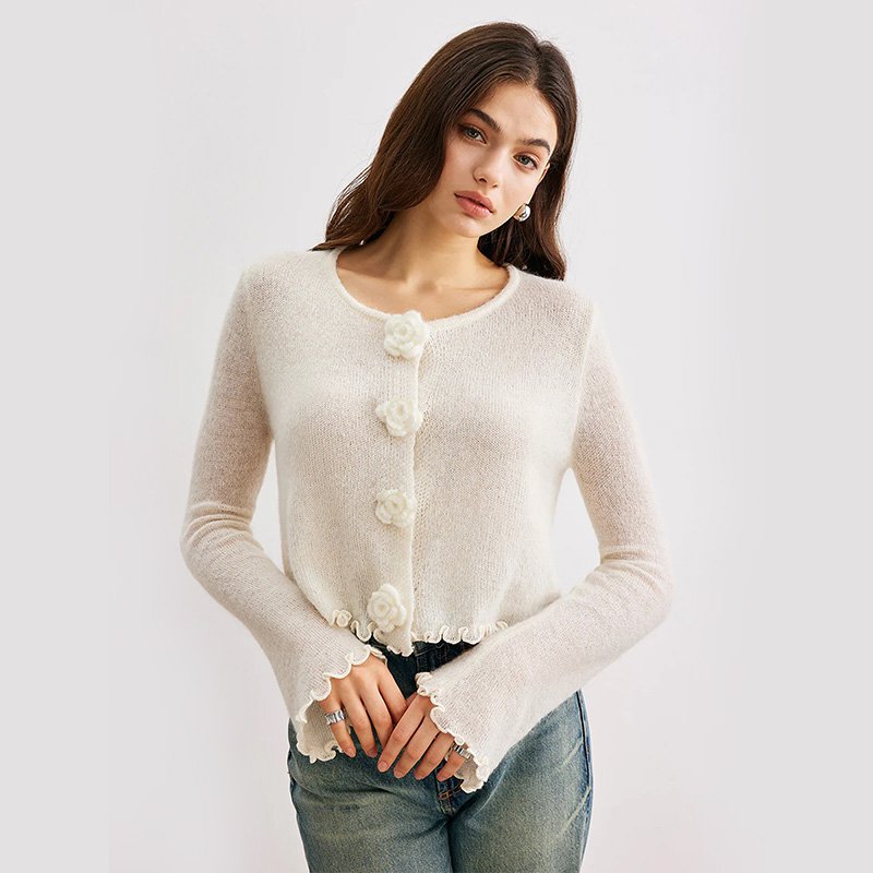 3D Flower Cardigan-4