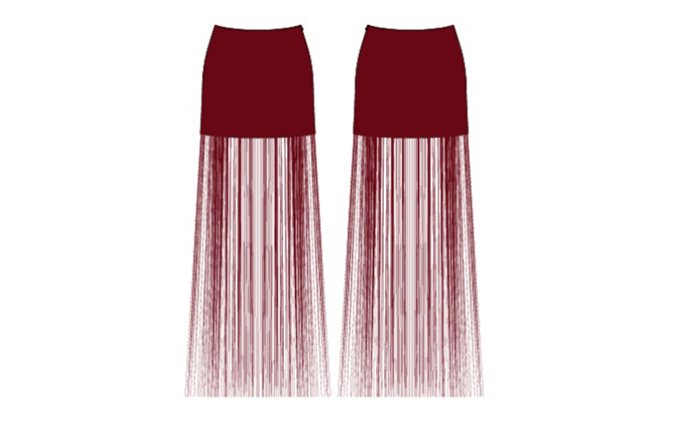 Fringe Detail Mini Skirt