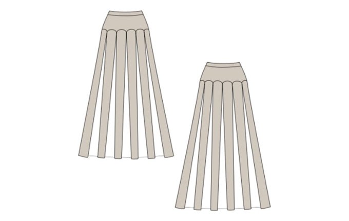 Pleated Maxi Skirt