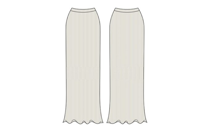 Plisse Flounce Detail Maxi Skirt