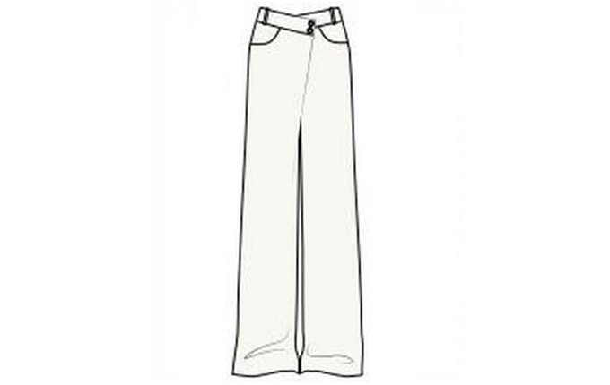 Asymmetric Detail Suit Pants
