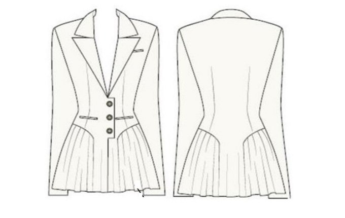 Linen Blend Marked Waist Pleated Blazer