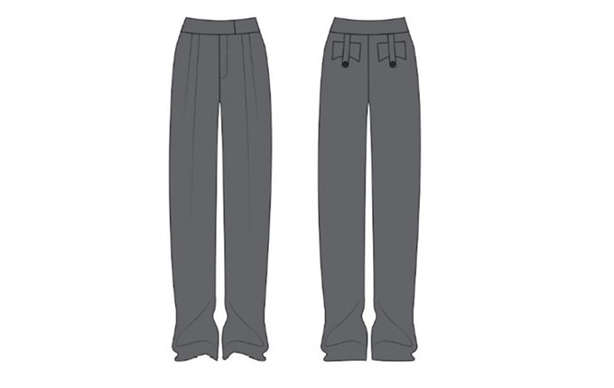 Pocket Detail Suit Trousers