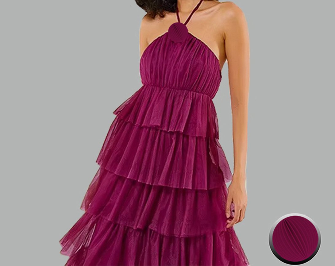 3D Silk Flower Clothing Dress