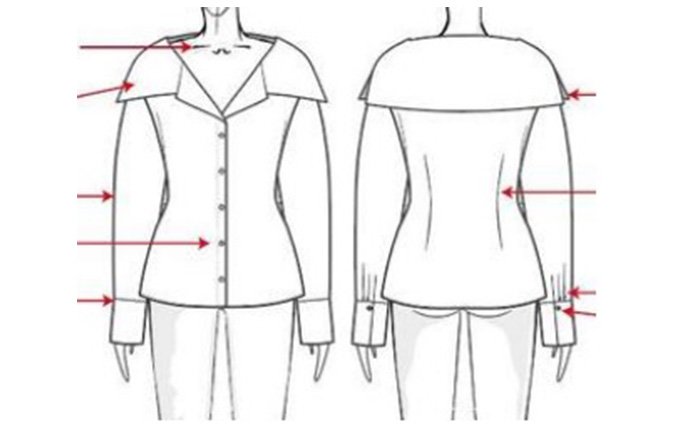 Cotton Lapel Collar Blouse