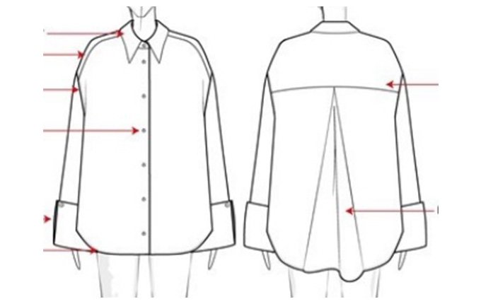 Cuff Detail Cotton Shirt