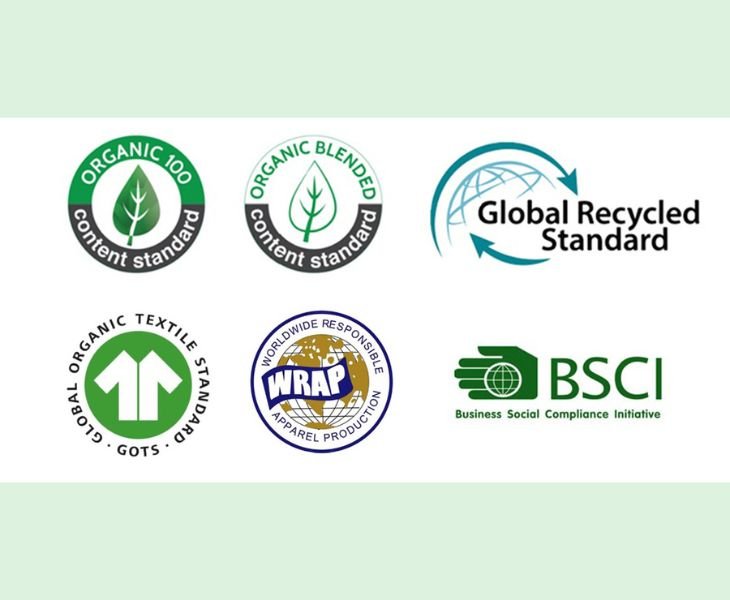 Certifications - Sustainable Clothing Manufacturers