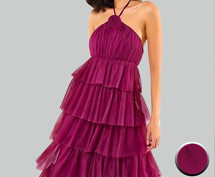 Custom 3D Flower applique dress styles