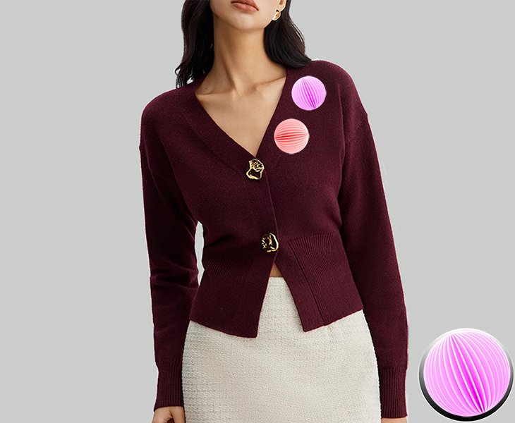 Custom Knitwear with 3D Silk Flower