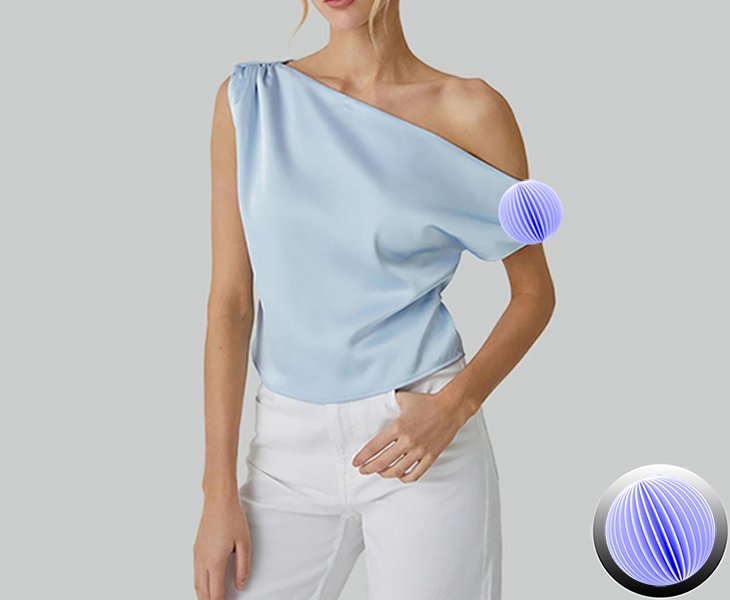 Custom Women’s Blouse With 3D Silk Flower