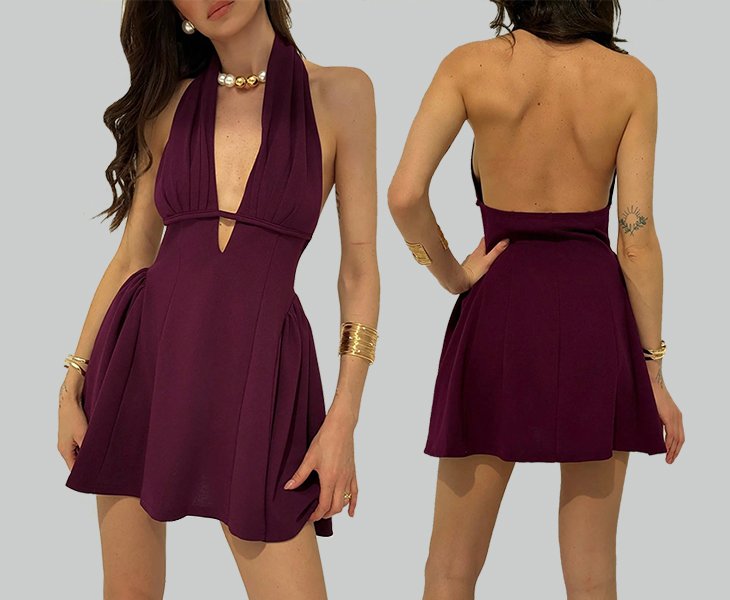 Custom Your Women's Backless Dress