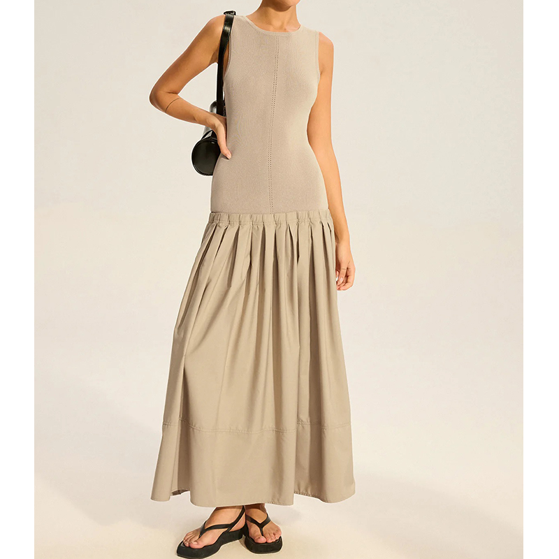 Pleated Midi Dress