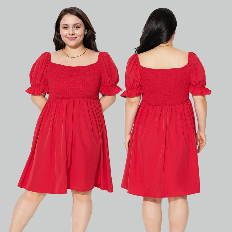 Plus Size Smocking A-Line Dress We Can Do