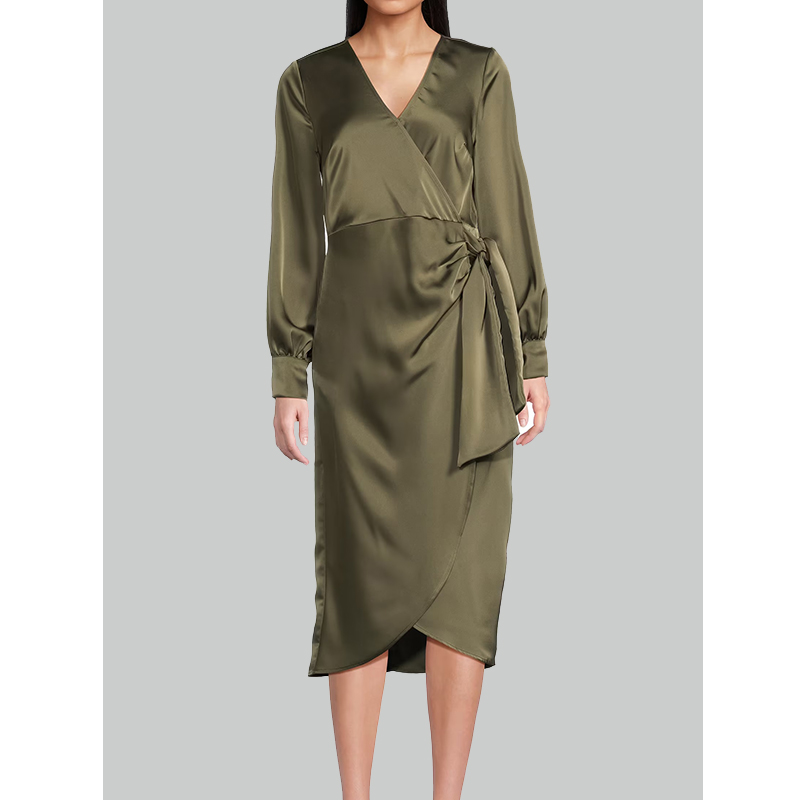 Wrap Midi Dress