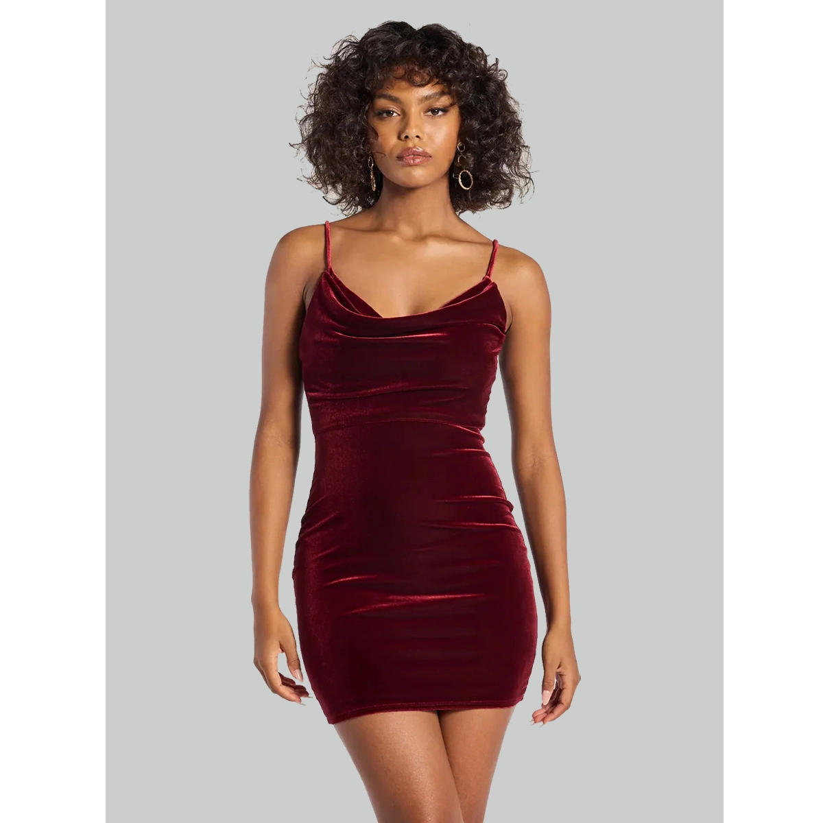 Velvet bodycon dress developed for winter collections and luxury OEM production orders