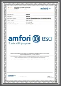 BSCI Certificate