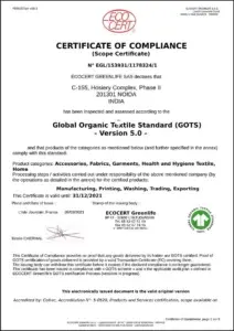GOTS Certificate
