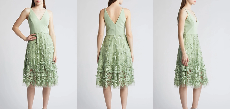 V-neck-Cocktail-Dress