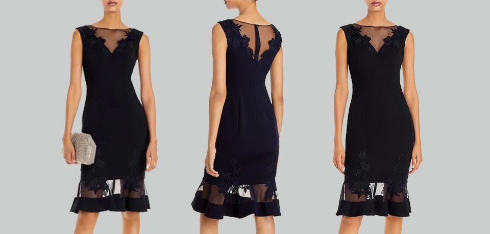 Lace-Insert-Cocktail-Dresses