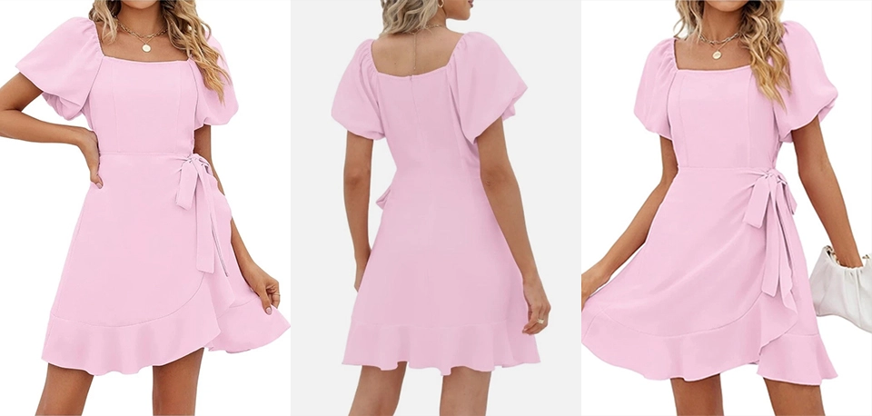 Puff-Sleeve-Cocktail-Dress