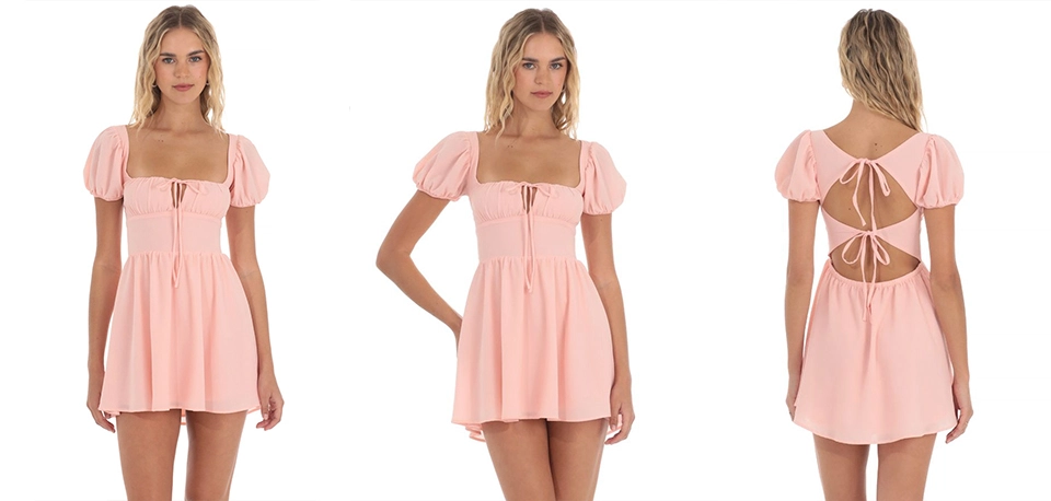 Puff-Sleeve-Mini-Dress