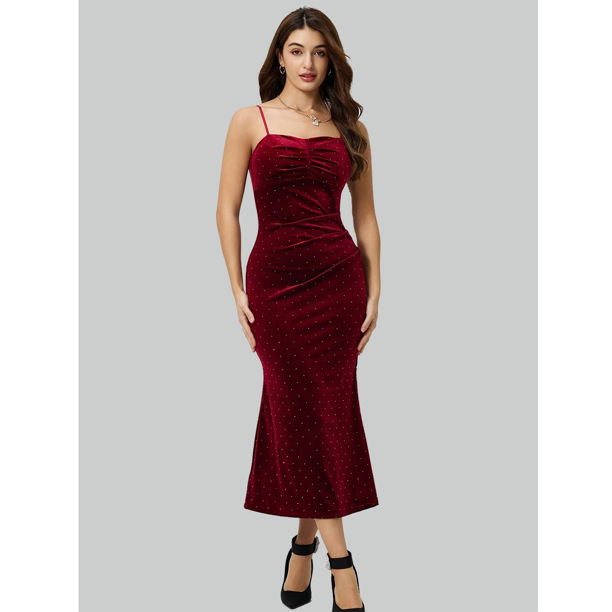 Velvet Midi Dress