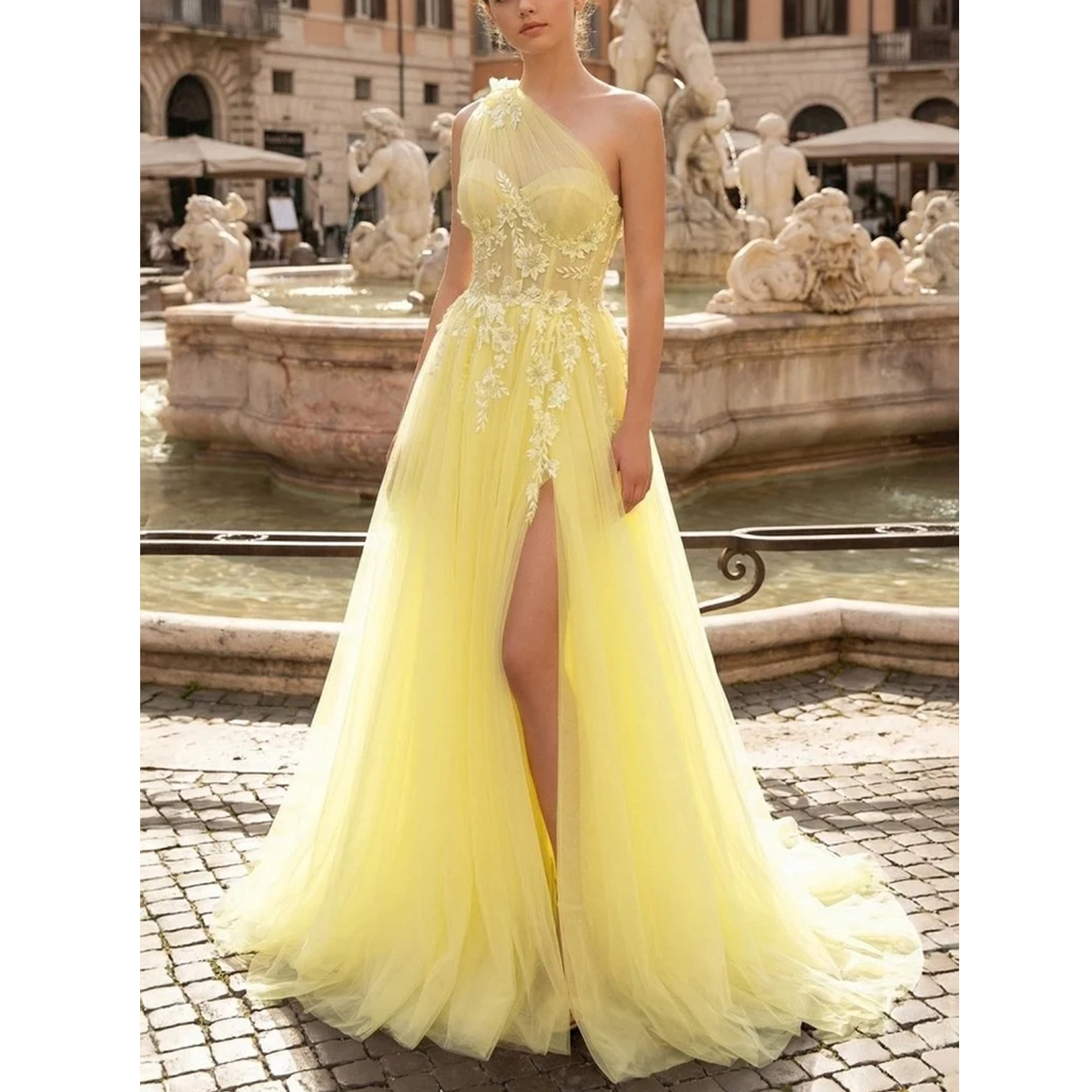 One Shoulder Prom Dress