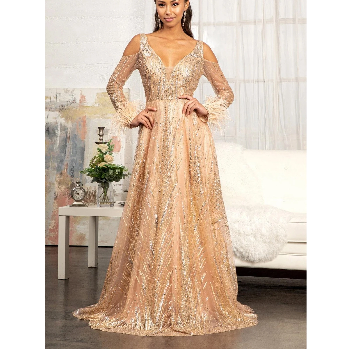 Long Sleeve Prom Dress