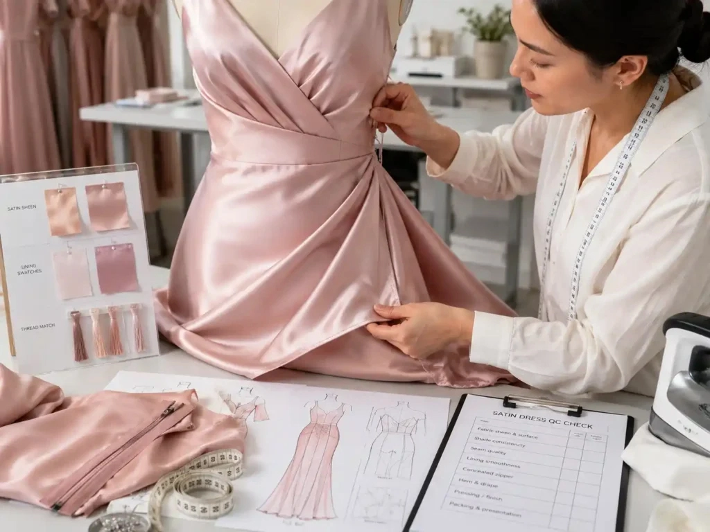 Satin-Bridesmaid-Dresses-Need-Surface-Discipline