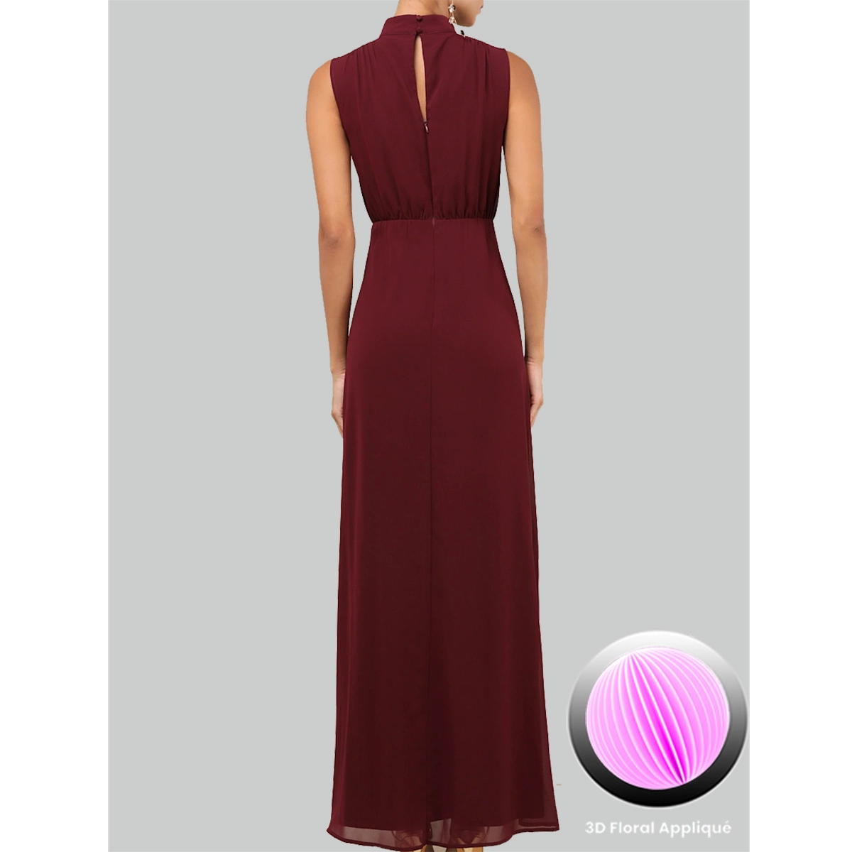 Chiffon Maxi Dress Back
