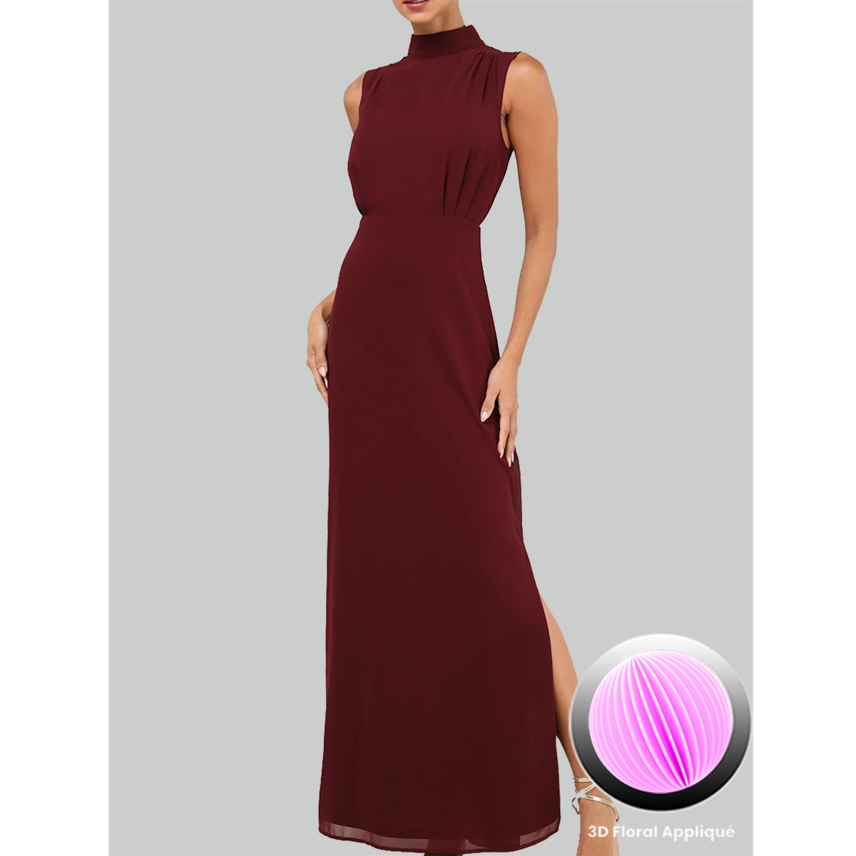 Chiffon Maxi Dress Front