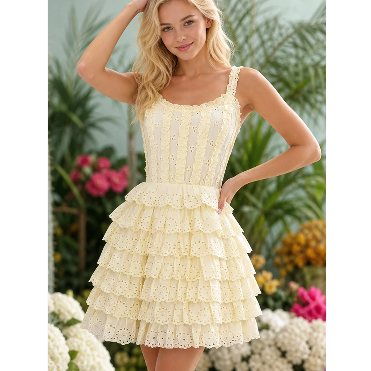 Lace Ruffle Dress