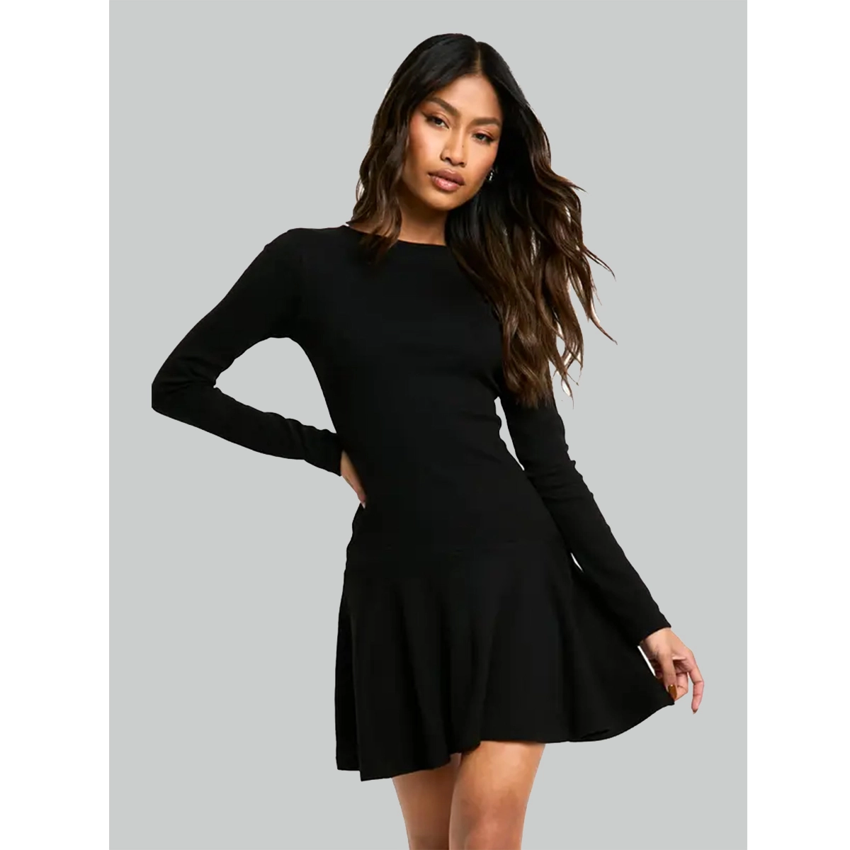 Long Sleeve Skater Dress