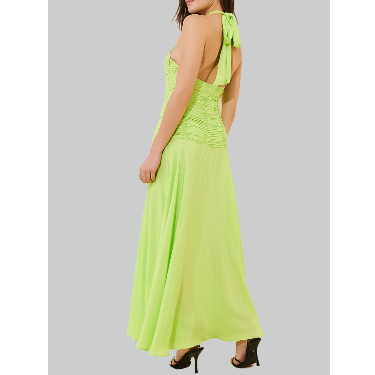 Ruched Halter Dress