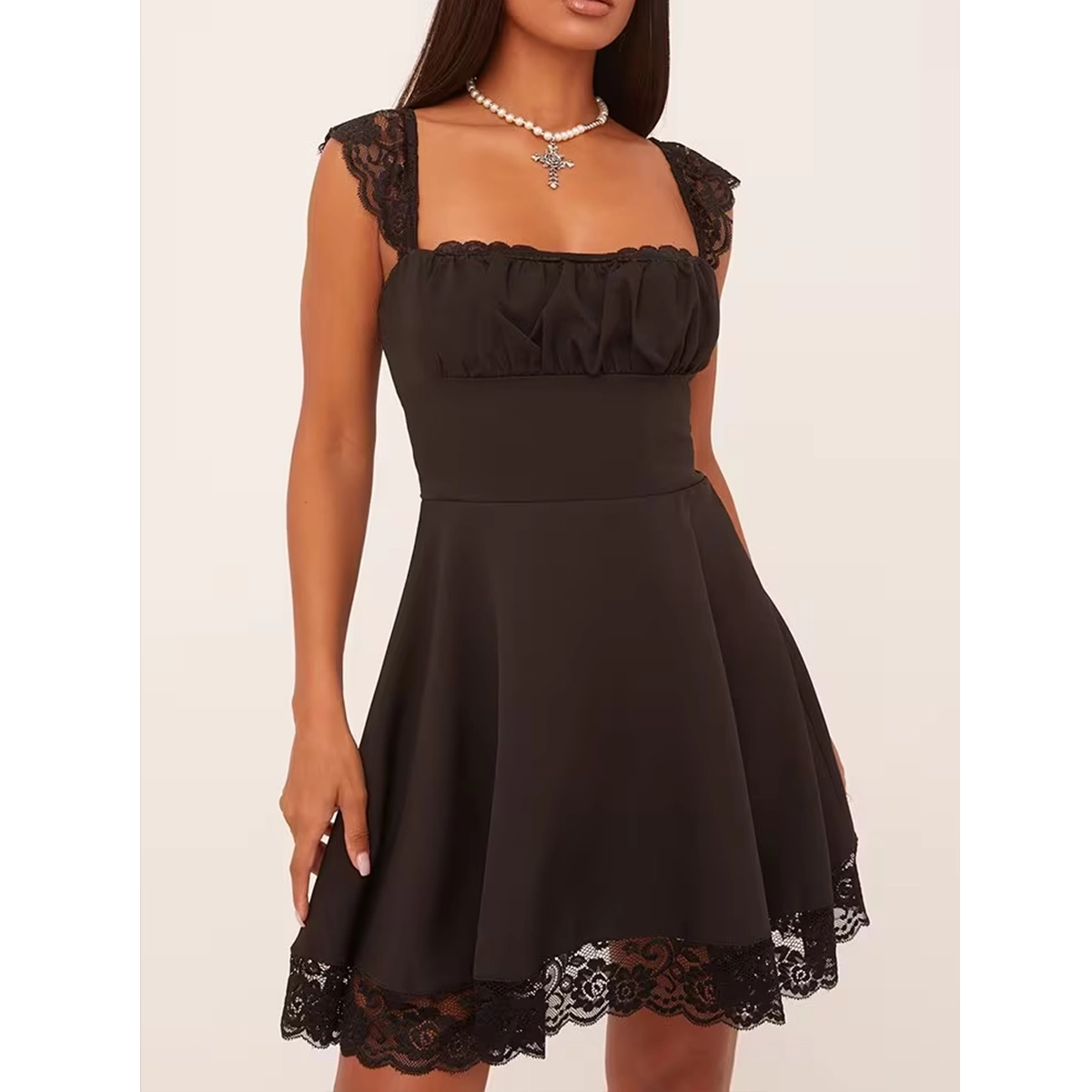 Ruched Skater Dress