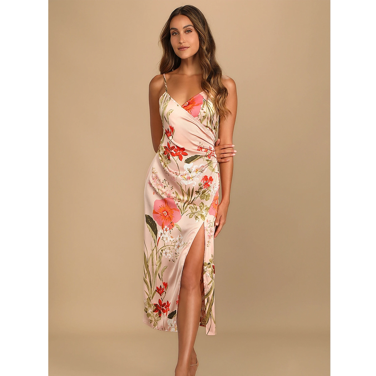 Satin Printed Dress