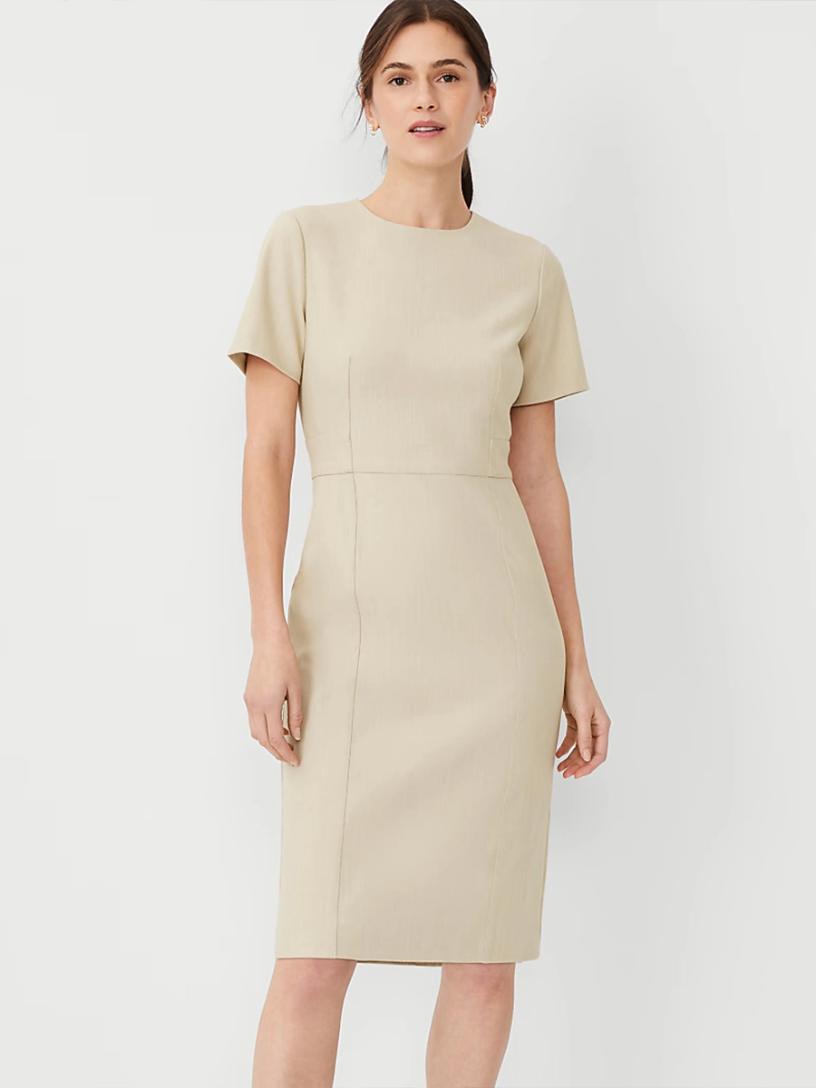 Short Sleeve Sheath Dress